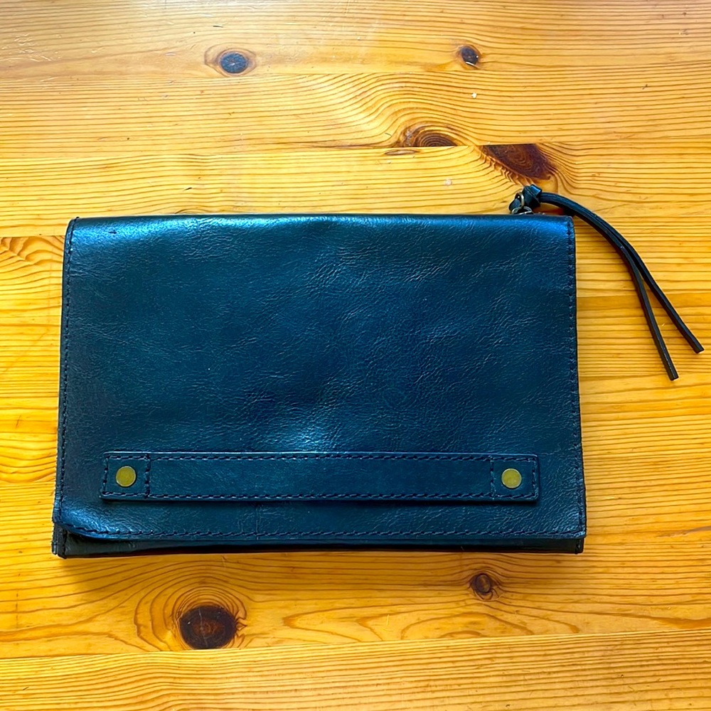 Madewell leather clutch